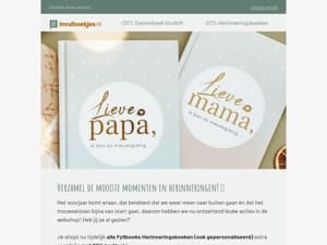 💜 Unieke herinneringen vastleggen is nu extra voordelig!