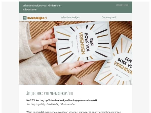 🎉 Vriendenboekjes voor jong én oud!