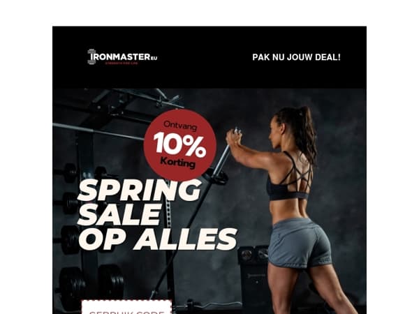 Spring Sale: 10% korting op Ironmaster gear