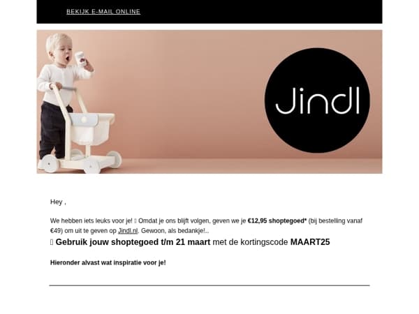 Verzilveren maar! Je hebt €12,95 shoptegoed ontvangen