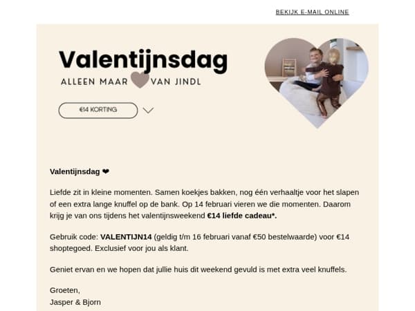 ❤️ Alleen maar liefde (en €14 voor jou)