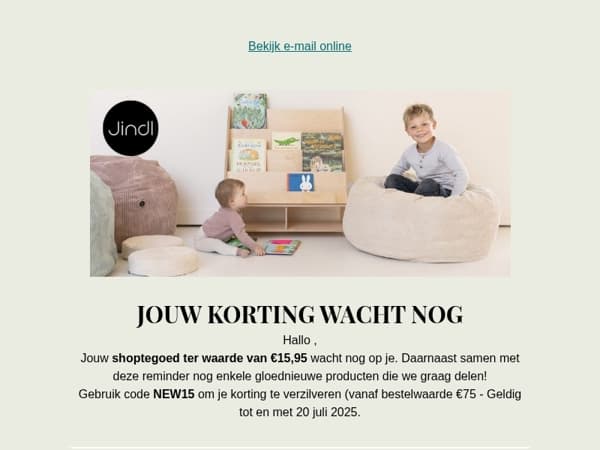 Jouw €15,95 shoptegoed geldt nog 2 dagen ⛱️