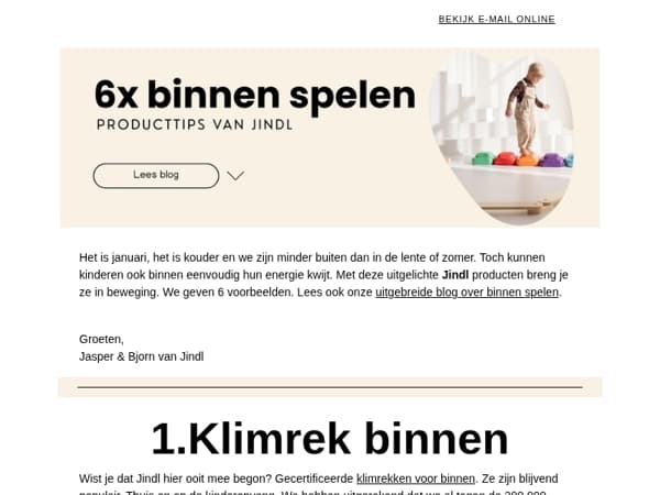 INSPIRATIE - Actief binnen spelen. Zo kan het! 😃