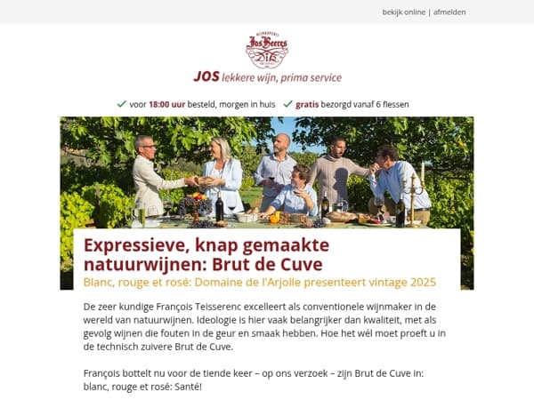 Expressieve, knap gemaakte natuurwijnen: Brut de Cuve