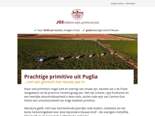 Prachtige Primitivo uit Puglia