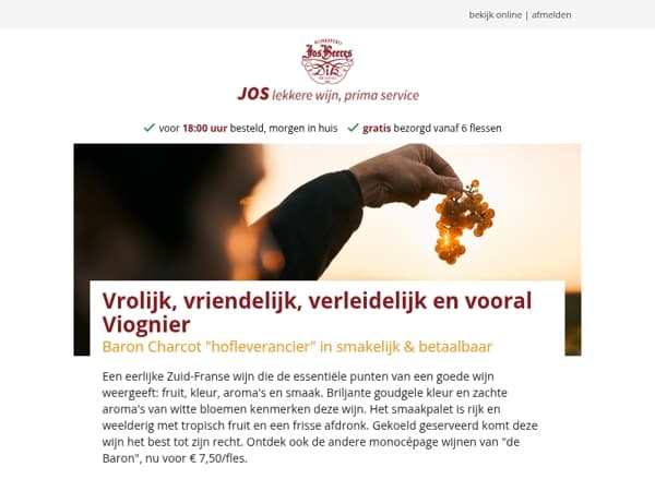 Vrolijk, vriendelijk, verleidelijk en vooral Viognier