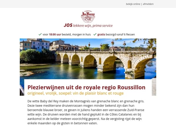 Plezierwijnen uit de royale regio Roussillon