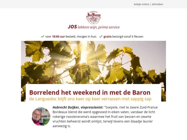 Borrelend het weekend in met de Baron