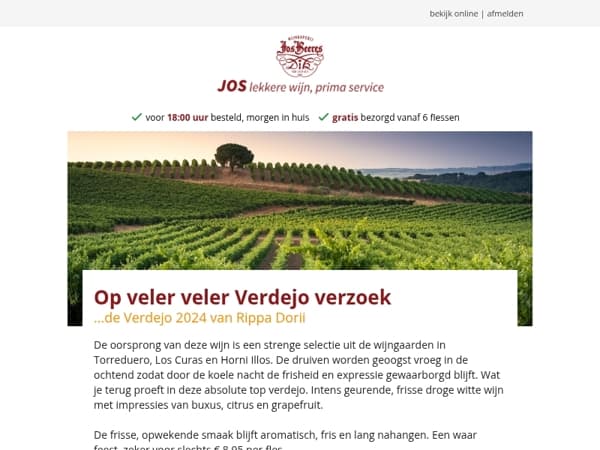 Op veler veler Verdejo verzoek