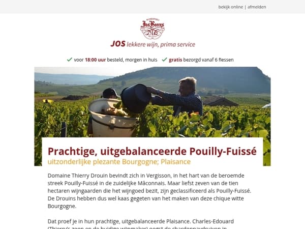 Prachtige, uitgebalanceerde Pouilly-Fuissé 	