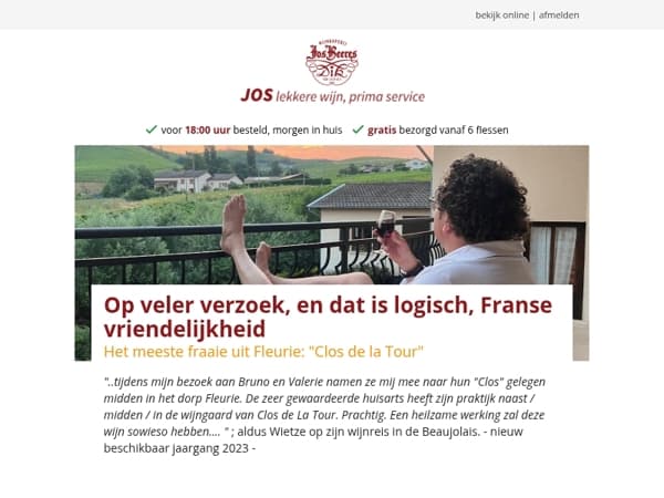 Op veler verzoek, en dat is logisch, Franse vriendelijkheid