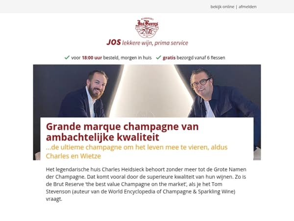 Grande marque Champagne van ambachtelijke kwaliteit