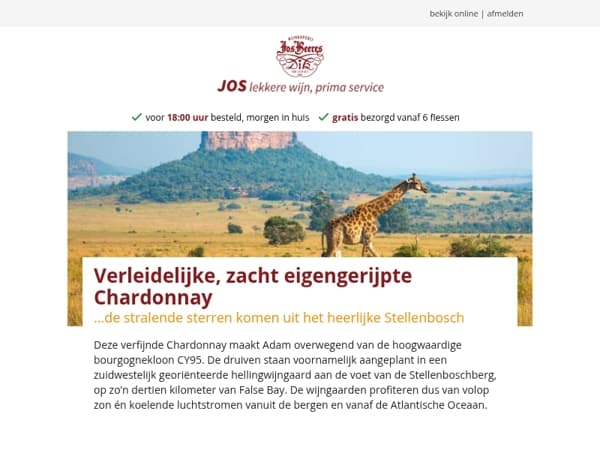 Verleidelijke, zacht eigengerijpte Chardonnay