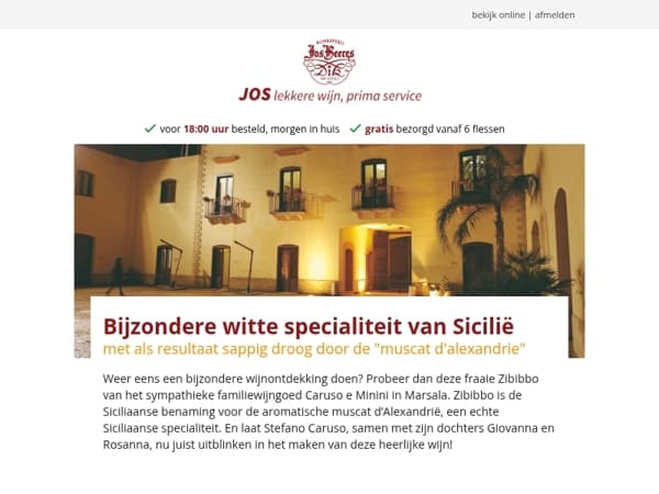 Bijzondere witte specialiteit van Sicilië