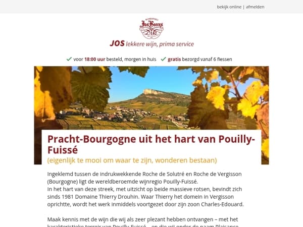 Pracht-Bourgogne uit het hart van Pouilly-Fuissé