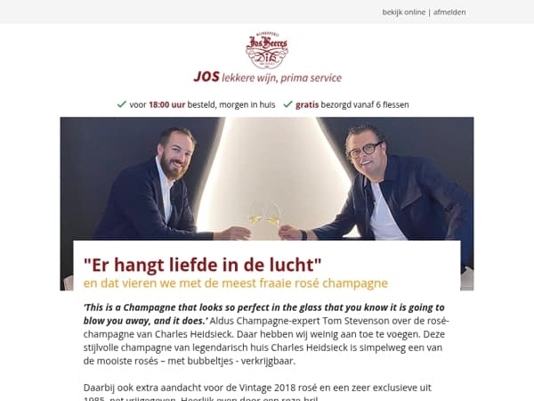 "Er hangt liefde in de lucht"