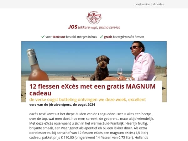 12 flessen eXcès met een gratis MAGNUM cadeau