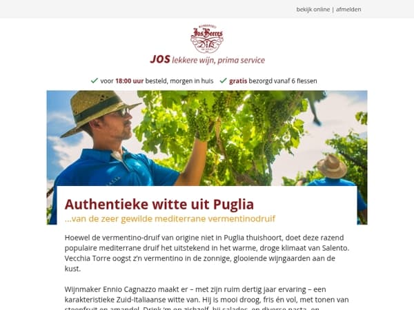 Authentieke witte uit Puglia