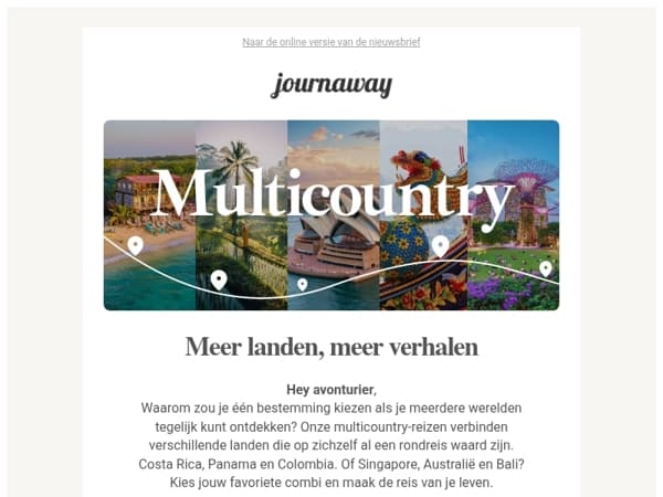 Multicountry: drie landen, één reis
