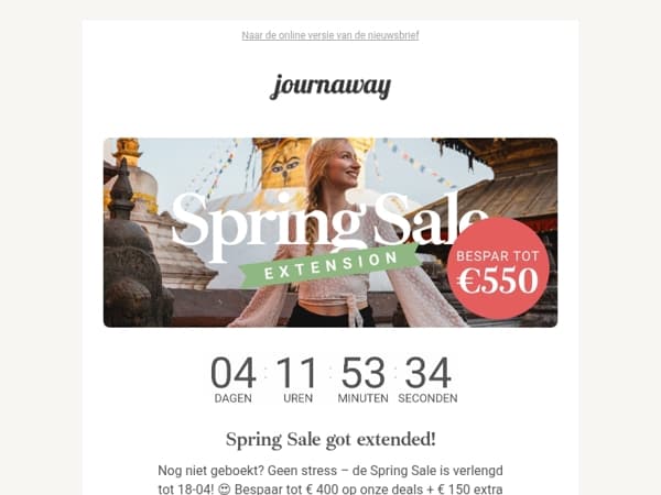 😱 VERLENGD: Onze Spring Sale gaat door!