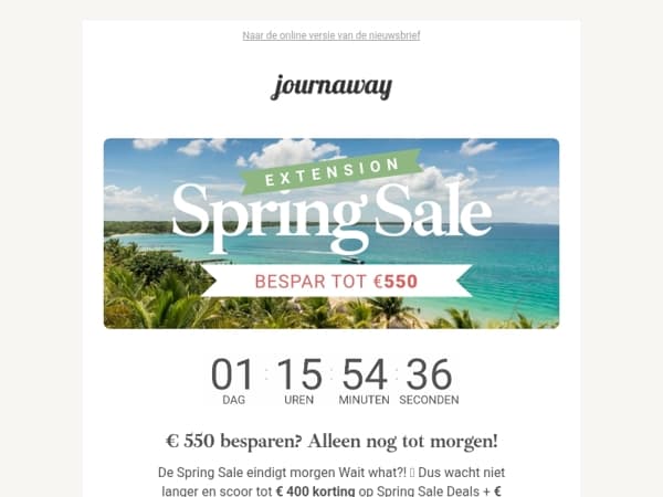 ⏰ Spring Sale eindigt over 24 uur – mis het niet!