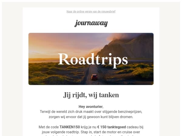 Wij betalen de benzine ⛽
