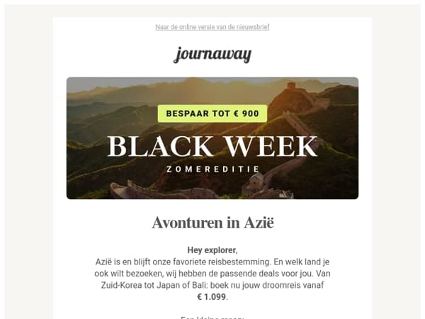 Reizen naar Azië vanaf € 1.099 ✈️