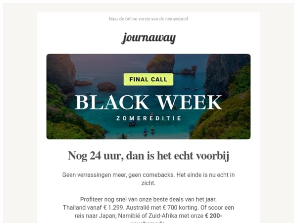 Onze Black Week-zomereditie eindigt vandaag ⏰