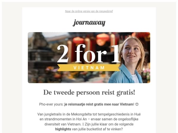 Dubbel zoveel Vietnam: 2 for 1 vanaf € 1.999 🤩 