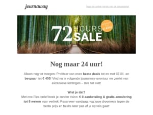 Alleen tot morgen: 72 h SALE % ⏰