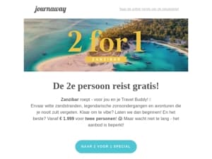 2 for 1 Zanzibar vanaf € 1.999 😍