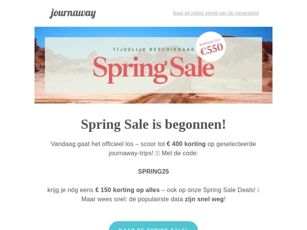 🚨 De Spring Sale is officieel van start!