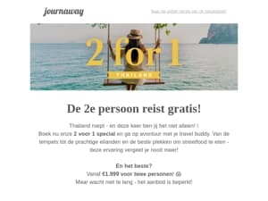 📢 2 for 1 Thailand vanaf €1.999! 😍
