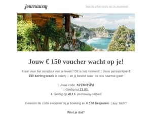 Vergeet je € 150 reisvoucher niet! ✈️
