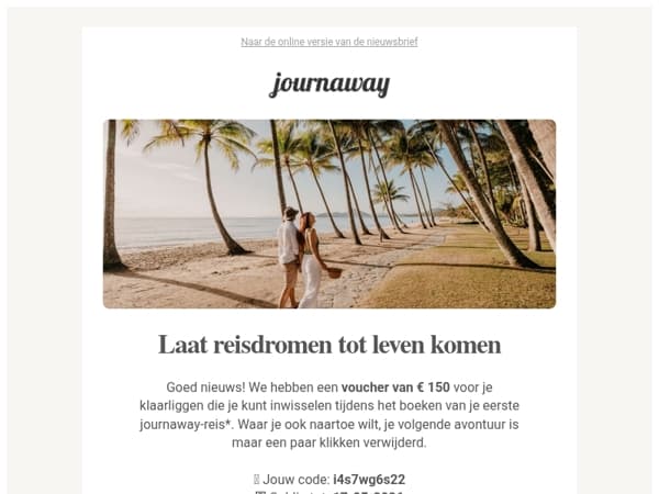 explorer, krijg € 150 korting op je eerste journaway-reis 🤩