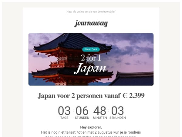 Boek nog snel je reis naar Japan