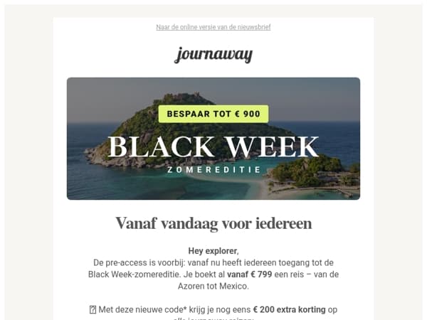 Reizen vanaf € 799: onze Black Week-zomereditie begint nu 🗺️