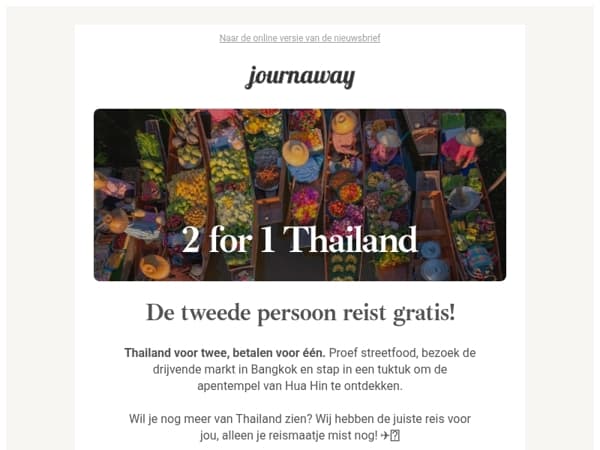 Thailand vanaf € 1.799: de tweede persoon reist gratis!