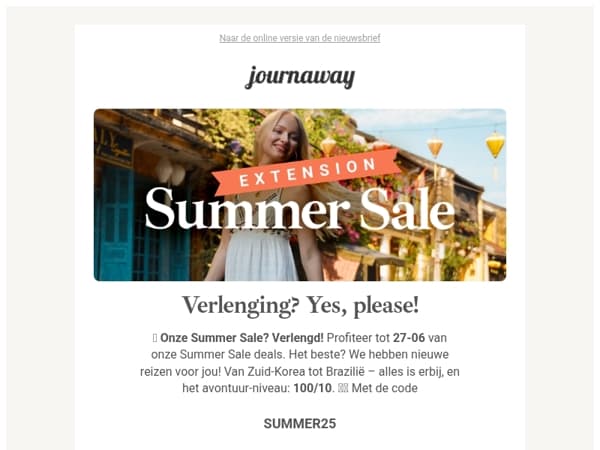 De Summer Sale is verlengd! 😍