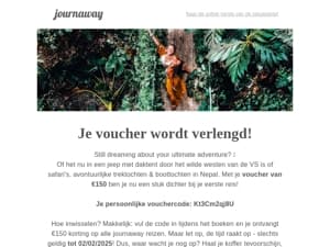 Je voucher van €150 wordt verlengd! 🤩