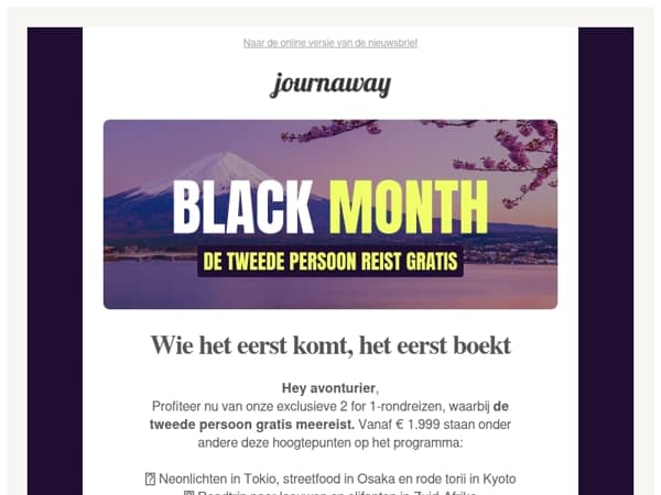 Boek 2 for 1-Black Deals vóór alle anderen ✈️🖤