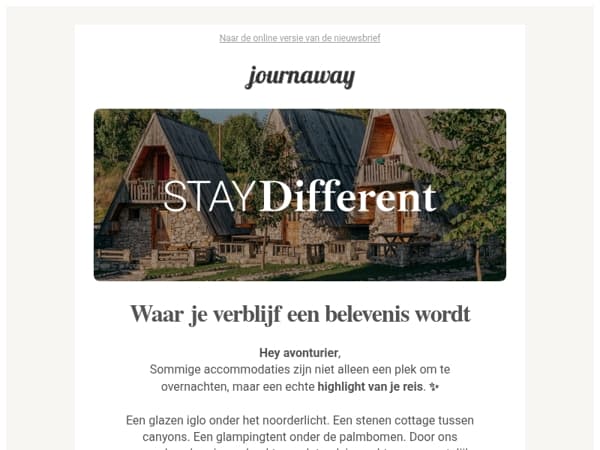 Stay different: waar je verblijf een belevenis wordt 🏠
