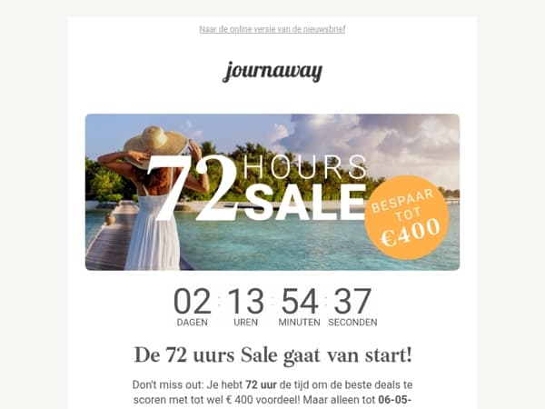 ⏰ De tijd tikt: 72 uur lang alleen maar travel vibes!