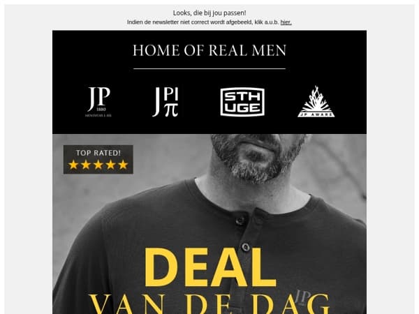 Basic Henley slechts € 19,99 - Deal van de dag!