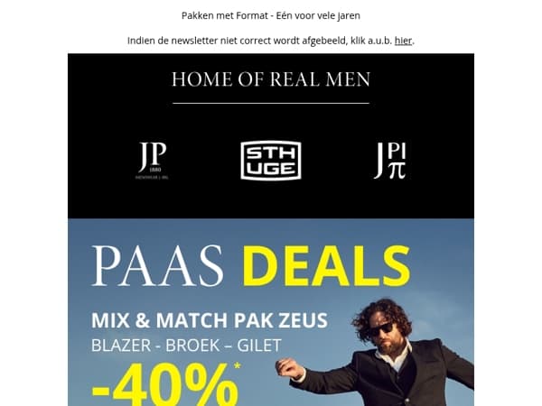 Paas Deals 🐰-40% op mix & match pak Zeus