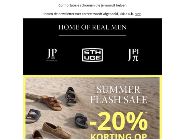 Alleen vandaag! 🔥 -20% korting op sandalen en schoenen