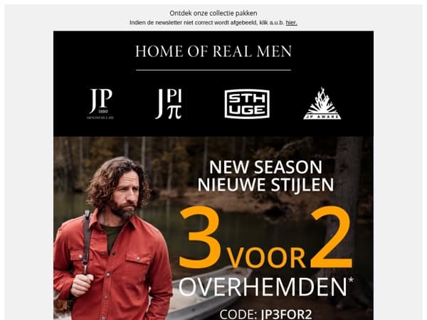 Alleen vandaag! 3 voor 2 overhemden 🍂 New Season - Nieuwe Stijlen