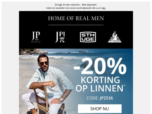 Hittebestendig: 20% korting op linnen!