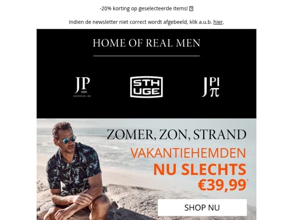 Vakantiehemden - nu slechts €39,99! 🏖️