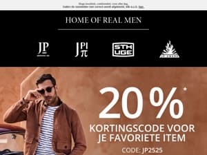 Jouw keuze, onze deal: 20% korting op een item naar keuze!